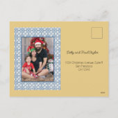 Cartes Pour Fêtes Annuelles Coq portugais et toast Père Noël au Nouvel An (Dos)