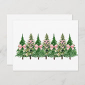 Cartes Pour Fêtes Annuelles Coquette Arbre de Noël, Sensibilisation au cancer (Devant / Derrière)