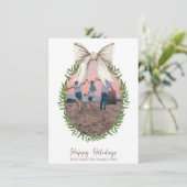 Cartes Pour Fêtes Annuelles Coquette blanche de la veste de Noël (Debout devant)