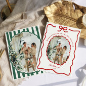 Cartes Pour Fêtes Annuelles Coquette Bow Joyeux Noël Photo