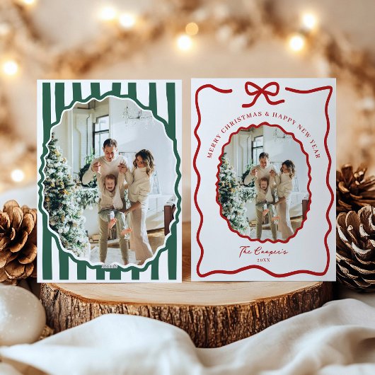 Cartes Pour Fêtes Annuelles Coquette Bow Joyeux Noël Photo