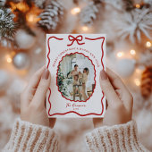 Cartes Pour Fêtes Annuelles Coquette Bow Joyeux Noël Photo
