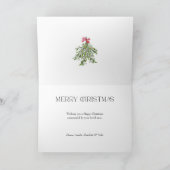 Cartes Pour Fêtes Annuelles Coquette Bow Mistletoe Joyeuses Vacances 4 Photo (Intérieur)