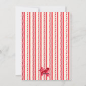 Cartes Pour Fêtes Annuelles Coquette Christmas Red Bow Wavy Photo (Dos)