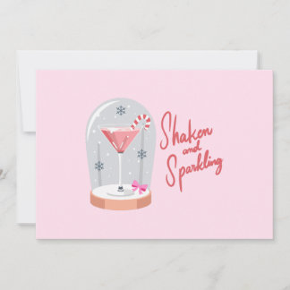 Cartes Pour Fêtes Annuelles Coquette Martini Snow Globe