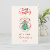 Cartes Pour Fêtes Annuelles Coquette Merry & Bright Christmas (Debout devant)