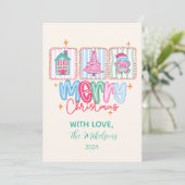 Cartes Pour Fêtes Annuelles Coquette Pastel Christmas (Debout devant)