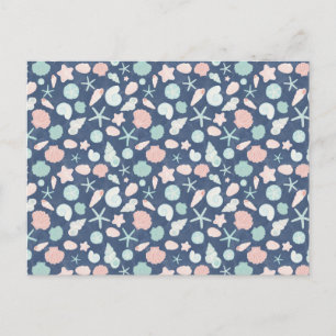 Cartes Pour Fêtes Annuelles Coquillages Côtiers Plage & Océan Design