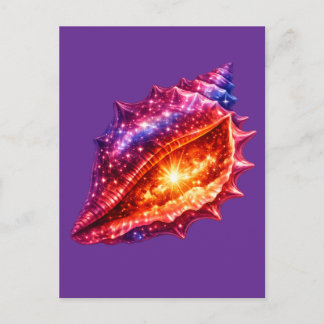 Cartes Pour Fêtes Annuelles Coquille de galaxie cosmique étoiles design nautiq