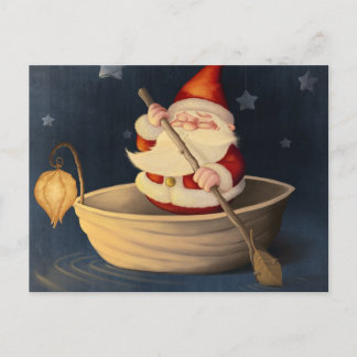 Cartes Pour Fêtes Annuelles Coquille du père noël et de noix
