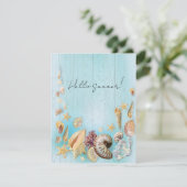 Cartes Pour Fêtes Annuelles Coquille marine (Debout devant)