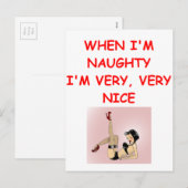 Cartes Pour Fêtes Annuelles coquin mais gentil (Devant / Derrière)