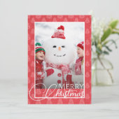 Cartes Pour Fêtes Annuelles Corail rose sapin de Noël (Debout devant)