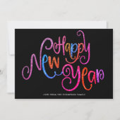 Cartes Pour Fêtes Annuelles Coral Turquoise Gold Parties scintillant Joyeux No (Devant)