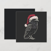 Cartes Pour Fêtes Annuelles Corbeau de Noël (Devant / Derrière)