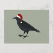 Cartes Pour Fêtes Annuelles Corbeau de Noël (Devant)