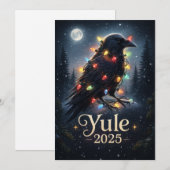 Cartes Pour Fêtes Annuelles Corbeau de Yule 2025 (Devant / Derrière)