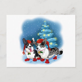 CARTES POUR FÊTES ANNUELLES CORGI CHRISTMAS
