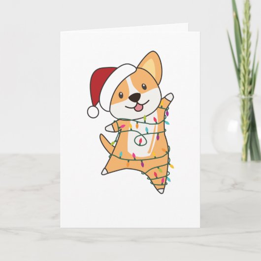 Cartes Pour Fêtes Annuelles Corgi Christmas Snow (Devant)