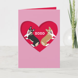 Cartes Pour Fêtes Annuelles Corgi de la Saint-Valentin