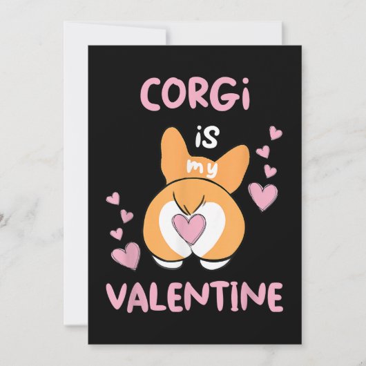 Cartes Pour Fêtes Annuelles Corgi est ma Saint-Valentin (Devant)