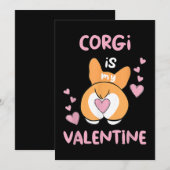 Cartes Pour Fêtes Annuelles Corgi est ma Saint-Valentin (Devant / Derrière)
