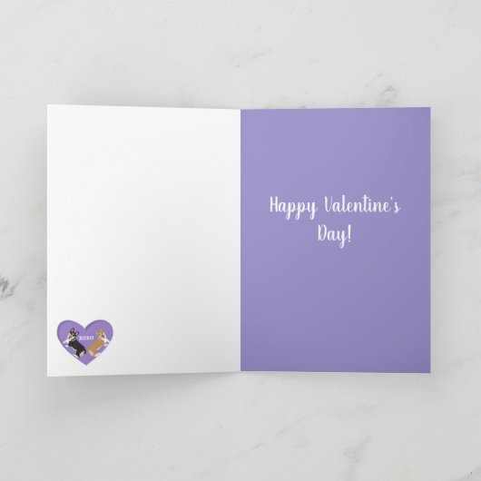 Cartes Pour Fêtes Annuelles Corgi Saint-Valentin XOXO (Intérieur)