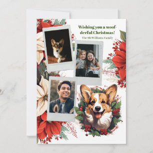 Cartes Pour Fêtes Annuelles Corgi Wonderland Famille de vacances