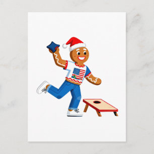 Cartes Pour Fêtes Annuelles Cornhole Pain d'épice Noël 2026 Vacances Tailga