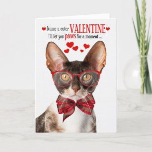 Cartes Pour Fêtes Annuelles Cornish Rex Cat Feline Humour Saint-Valentin