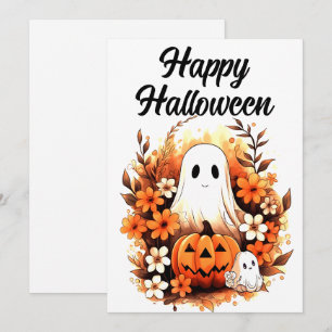 Cartes Pour Fêtes Annuelles Correctif Citrouille enchâssé