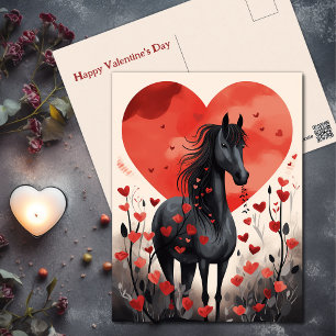 Cartes Pour Fêtes Annuelles Corse et Coeurs noirs mignons Saint Valentin