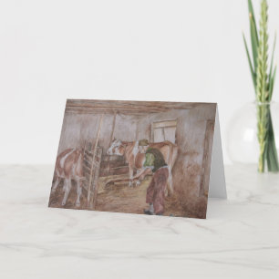 Cartes Pour Fêtes Annuelles Corvées de grange