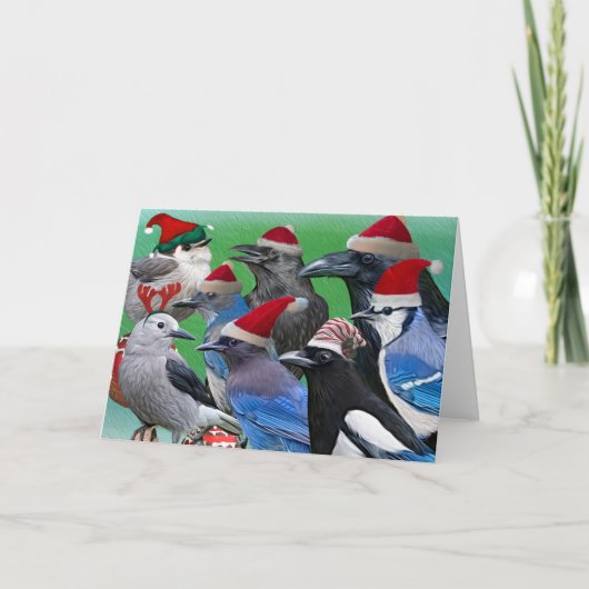 Cartes Pour Fêtes Annuelles Corvid Christmas (Devant)