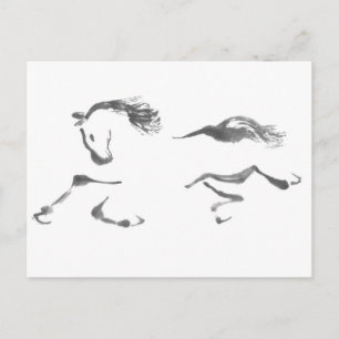 Cartes Pour Fêtes Annuelles Cosmic Randomis, Sumi-e Year of the Horse