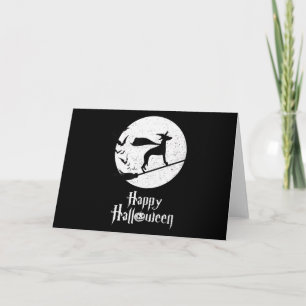 Cartes Pour Fêtes Annuelles Costume d'Halloween drôle Sorcière Amoureux de CHI
