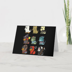 Cartes Pour Fêtes Annuelles costumes d'effroi rottweiler drôle chien halloween