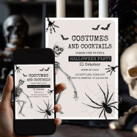 Costumes et cocktails Fête d'horreur avec squelett