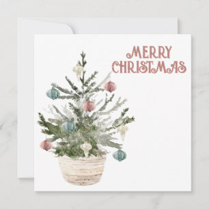 Cartes Pour Fêtes Annuelles Cosy arbre de Noël vintage