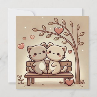 Cartes Pour Fêtes Annuelles Cosy Bench Love Card