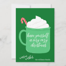 Cosy Christmas Mug Photo Christmas Card