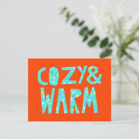Cartes Pour Fêtes Annuelles Cosy et Chaud (Debout devant)