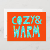 Cartes Pour Fêtes Annuelles Cosy et Chaud (Devant / Derrière)