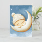 Cartes Pour Fêtes Annuelles Cosy Knit Nap Creson Moon (Debout devant)