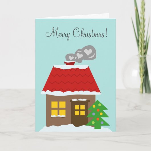 Cartes Pour Fêtes Annuelles Cosy maison de Noël sur mesure (Devant)