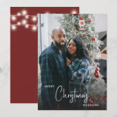 Cartes Pour Fêtes Annuelles Cosy Plaid Joyeux Noël Photo de Noël (Devant / Derrière)