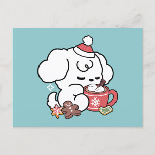 Cartes Pour Fêtes Annuelles Cosy Puppy Dreams - Chocolat chaud et Noël