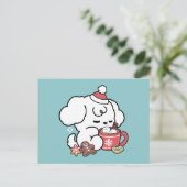 Cartes Pour Fêtes Annuelles Cosy Puppy Dreams - Chocolat chaud et Noël (Debout devant)