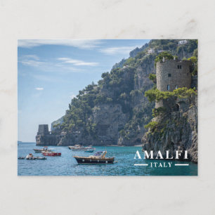 Cartes Pour Fêtes Annuelles Côte d'Amalfi Italie Bateaux et Tour
