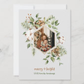 Cartes Pour Fêtes Annuelles Coton botanique Merry Bright Photo (Devant)